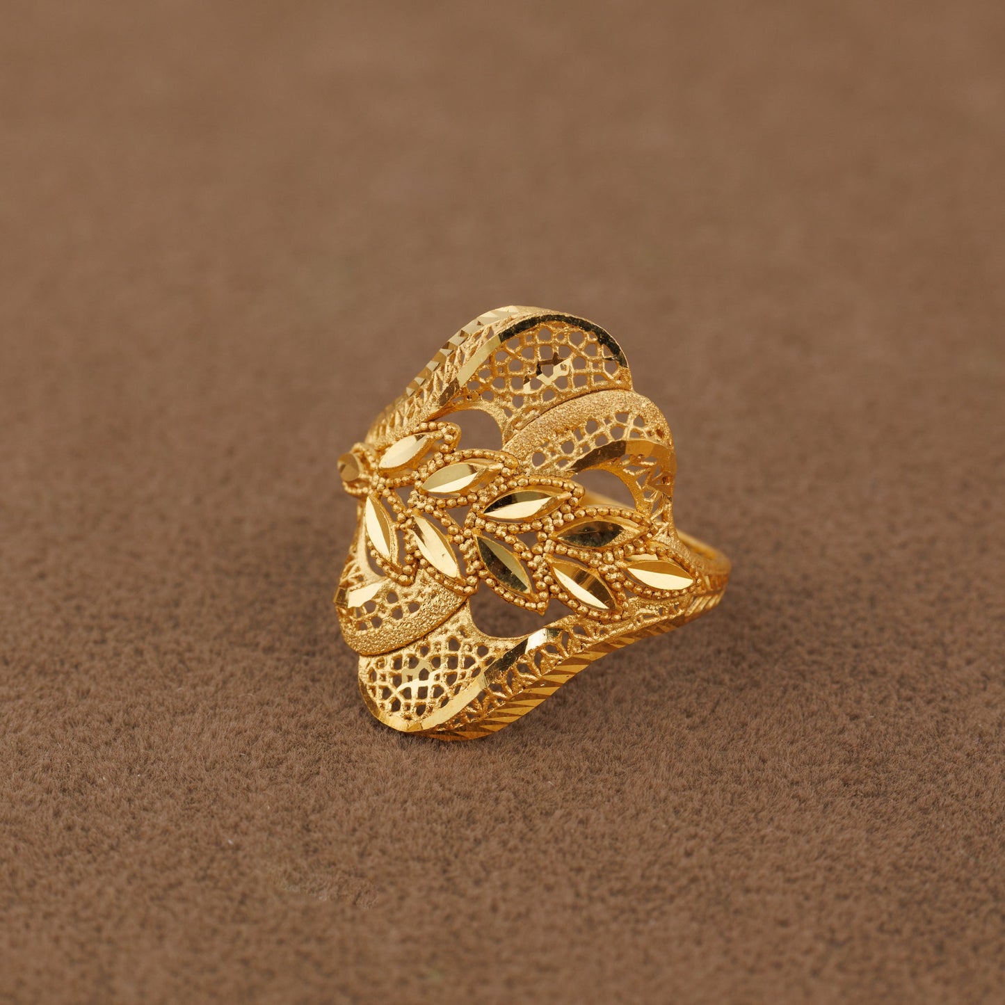 خواتم 3D RP (D204) - فضة 925 ومطلية بالذهب