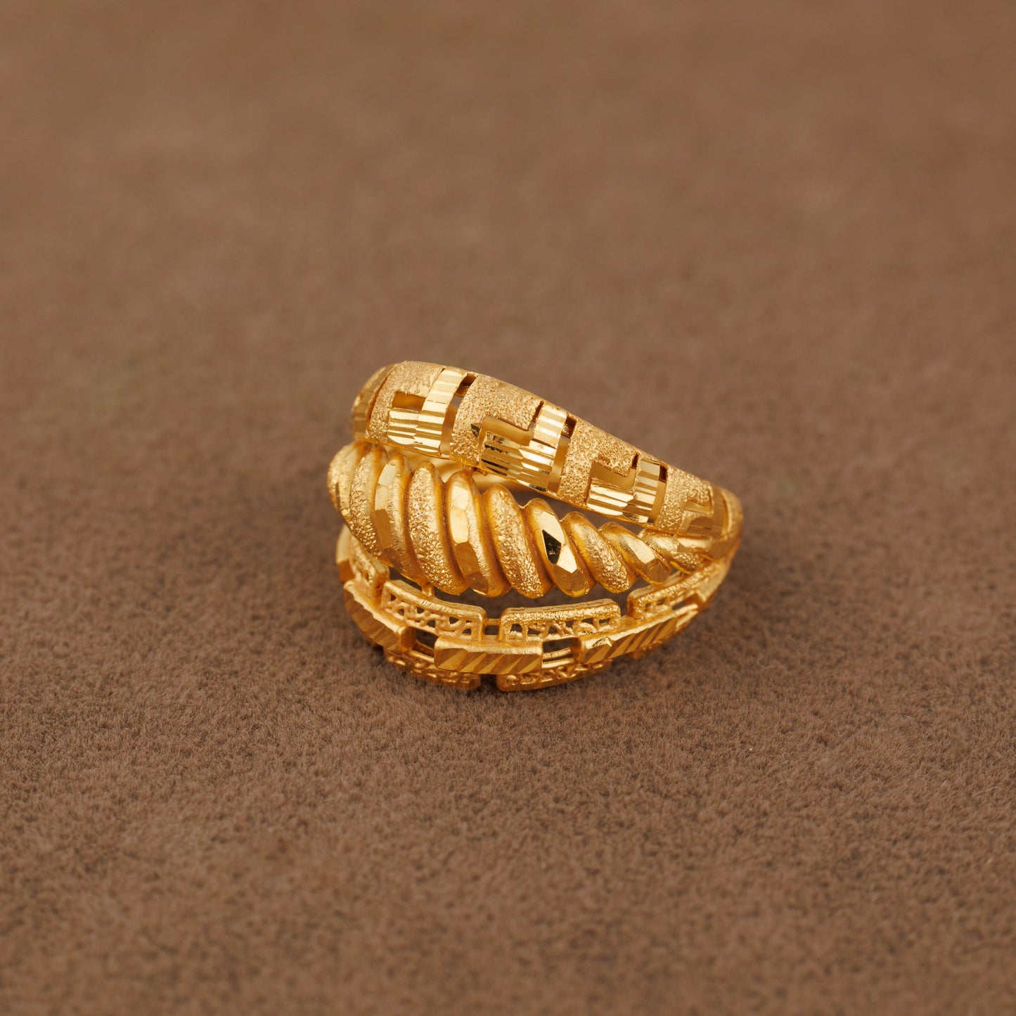 خواتم RP ثلاثية الأبعاد (D197) - فضة 925 ومطلية بالذهب