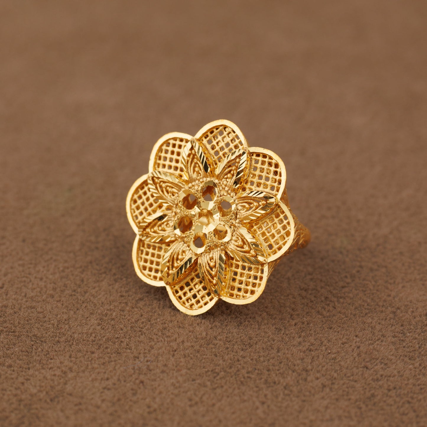 خواتم 3D RP (D209) - فضة 925 ومطلية بالذهب