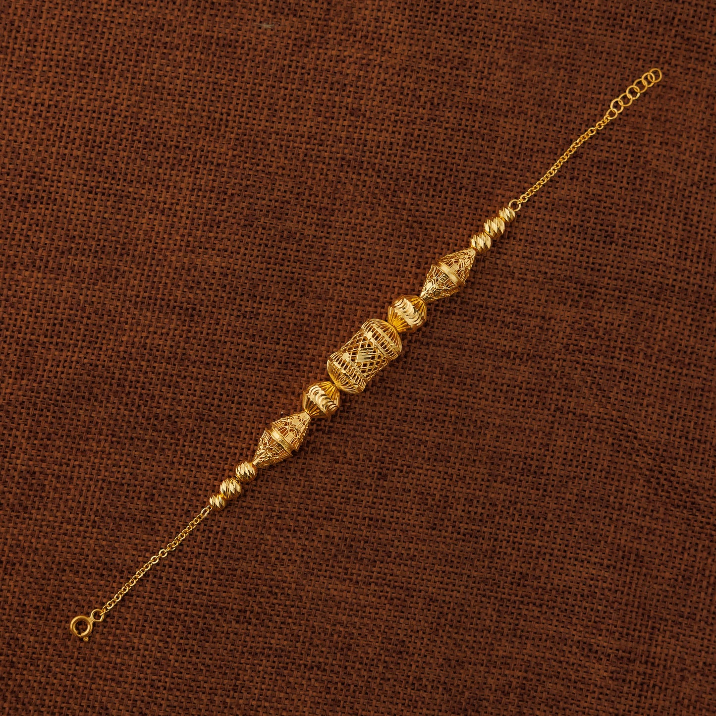 RP Beads & Ball Bracelet (D59) - Silver 925 & Gold Plated