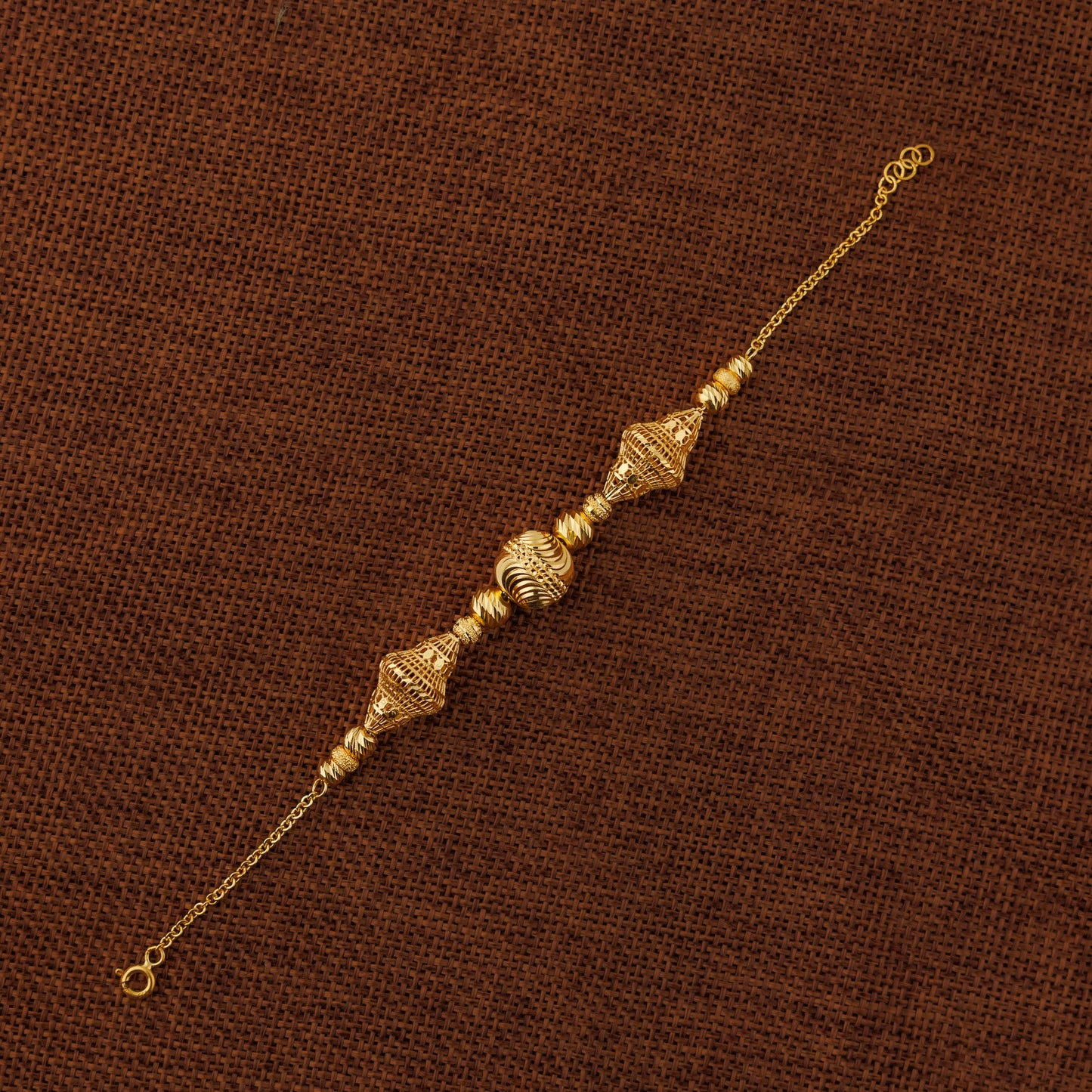 سوار RP Beads & Ball (D67) - فضة ٩٢٥ ومطلي بالذهب