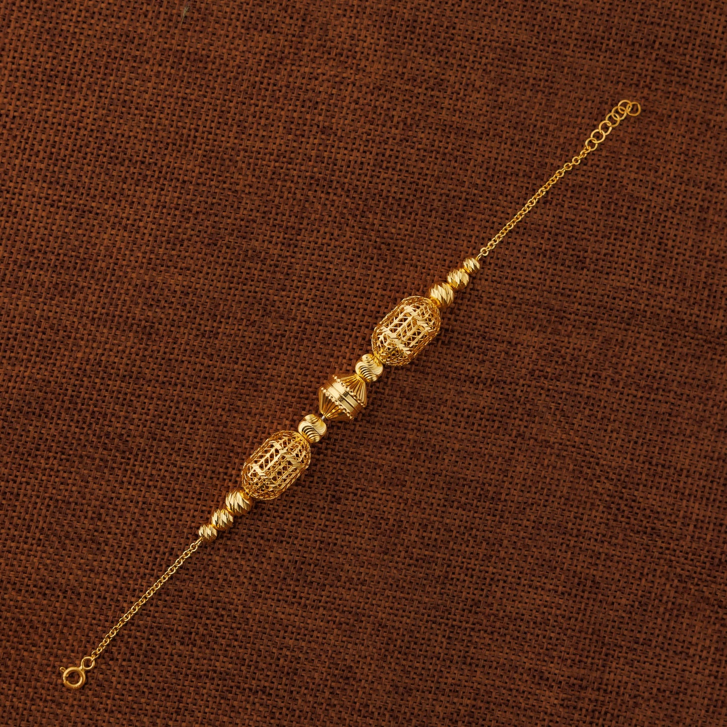 RP Beads & Ball Bracelet (D63) - Silver 925 & Gold Plated