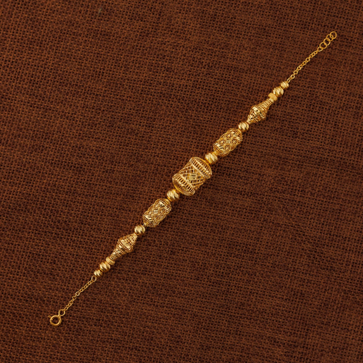 RP Beads & Ball Bracelet (D66) - Silver 925 & Gold Plated