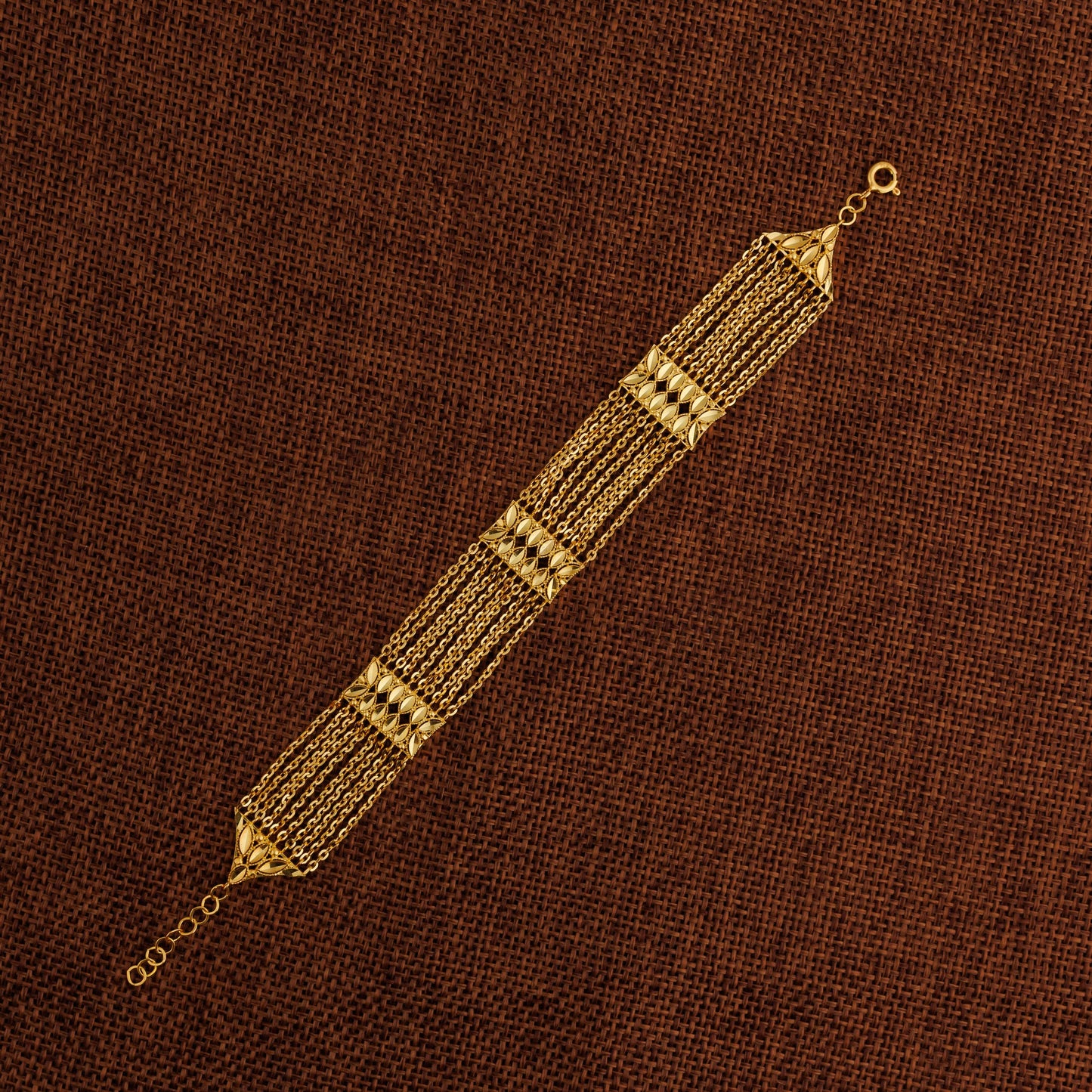 Linked Squares Bracelet (D1) - Silver 925 & Gold Plated