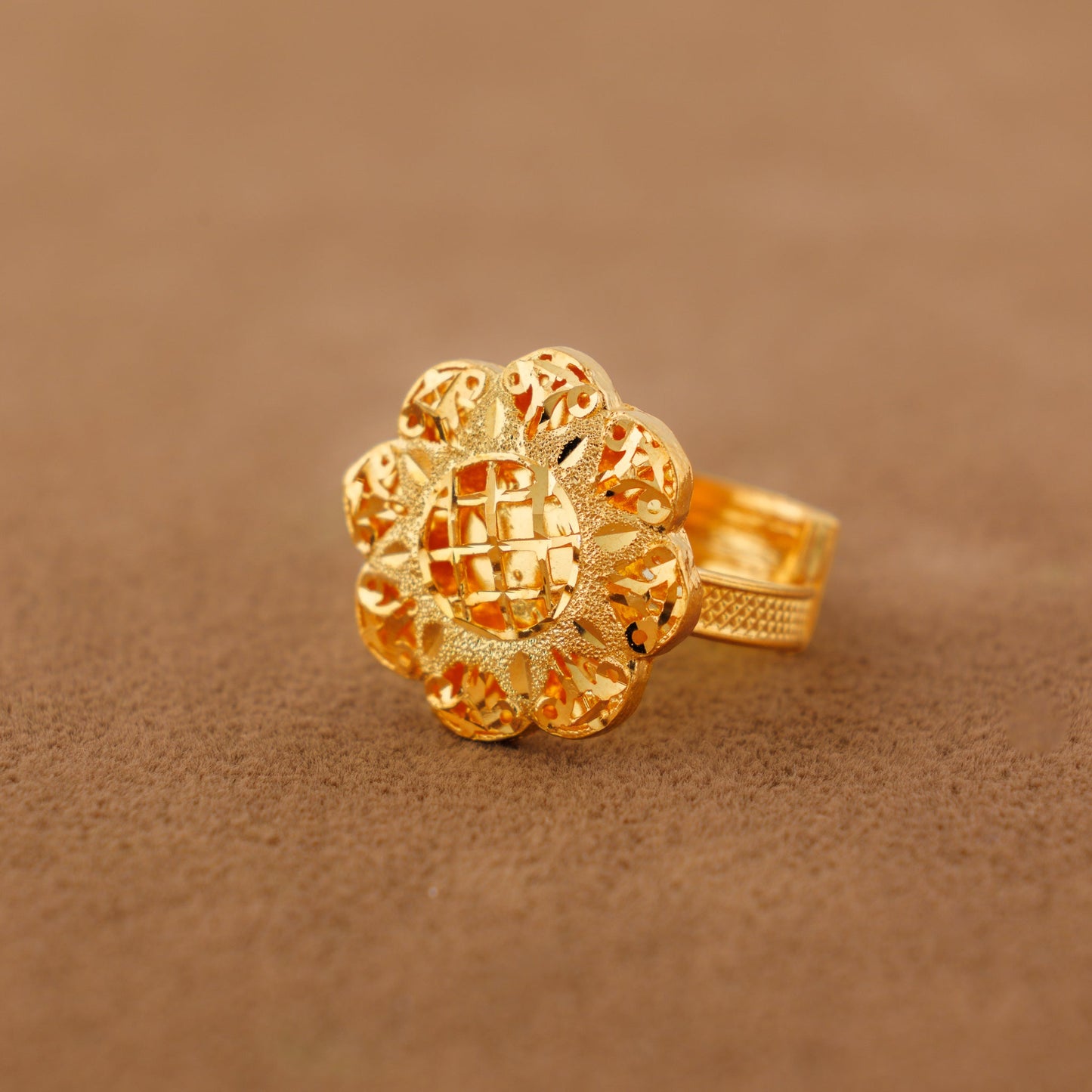 Traditional Ring (164) - Silver 925 & Gold Plated