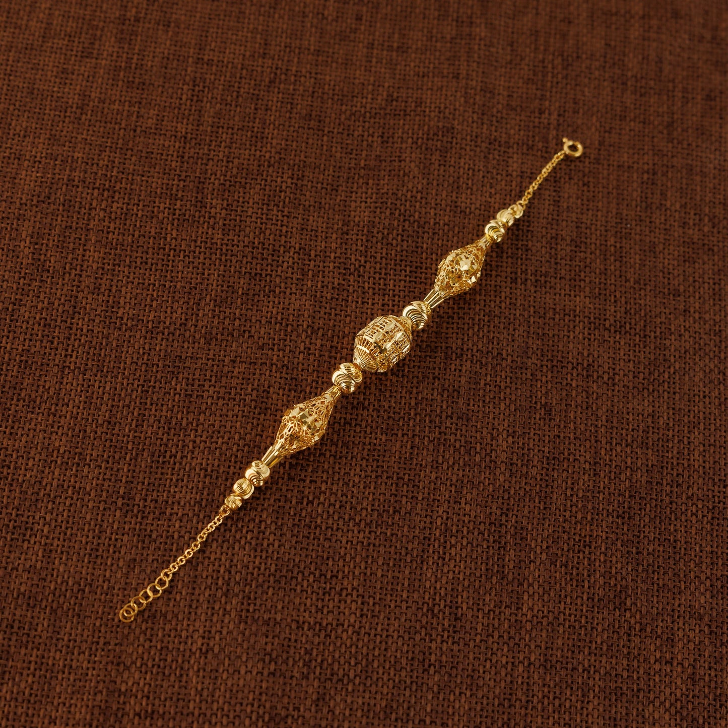 RP Beads & Ball Bracelet (D72) - Silver 925 & Gold Plated