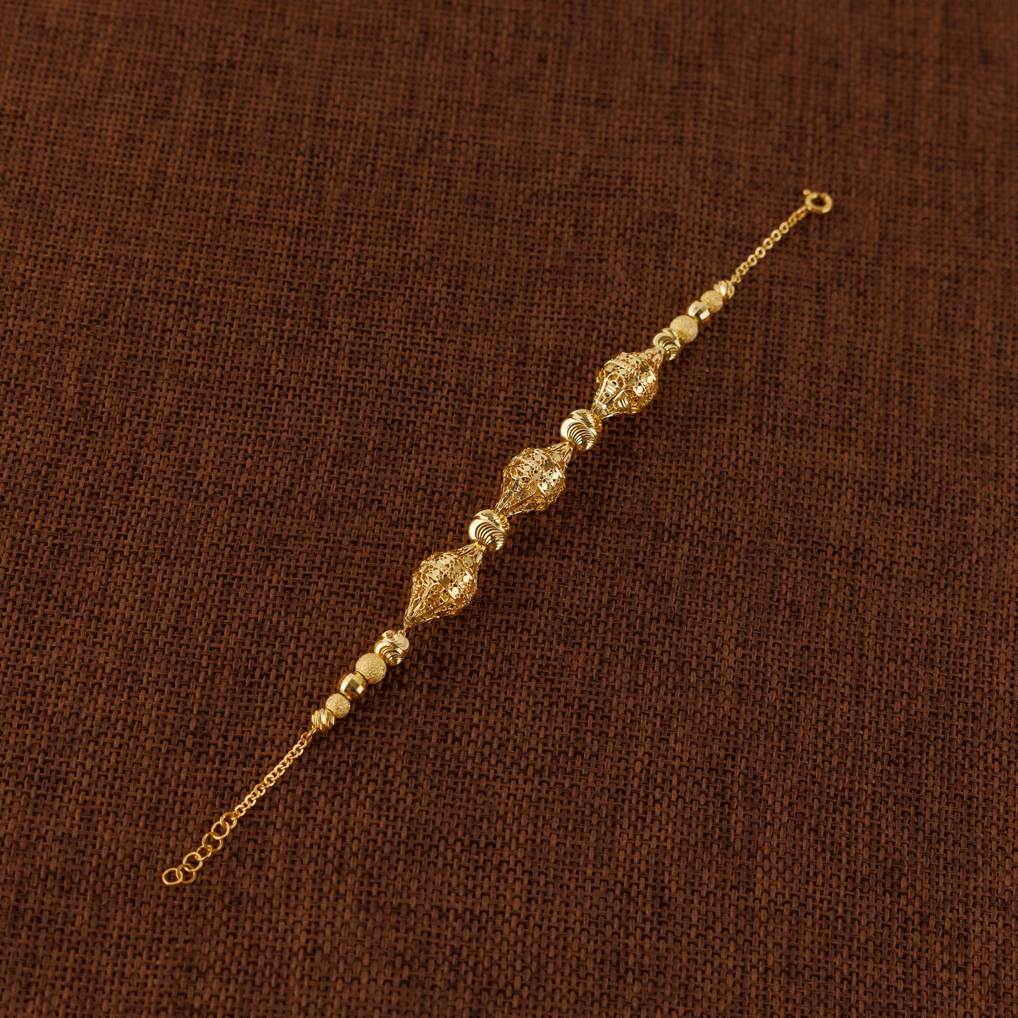 RP Beads & Ball Bracelet (D71) - Silver 925 & Gold Plated