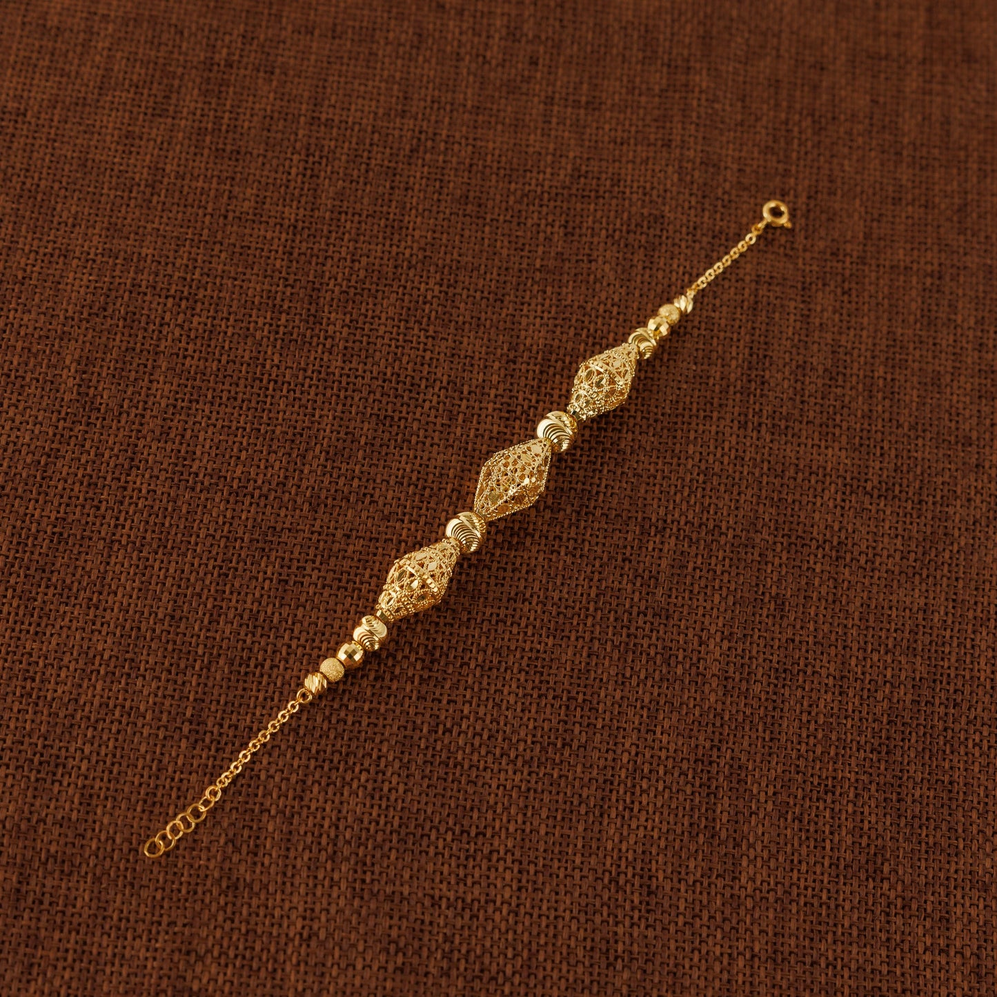 RP Beads & Ball Bracelet (D83) - Silver 925 & Gold Plated