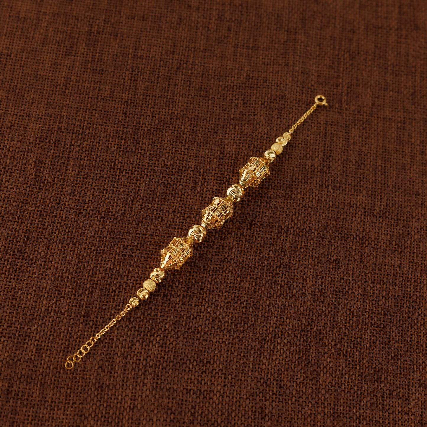 RP Beads & Ball Bracelet (D81) - Silver 925 & Gold Plated