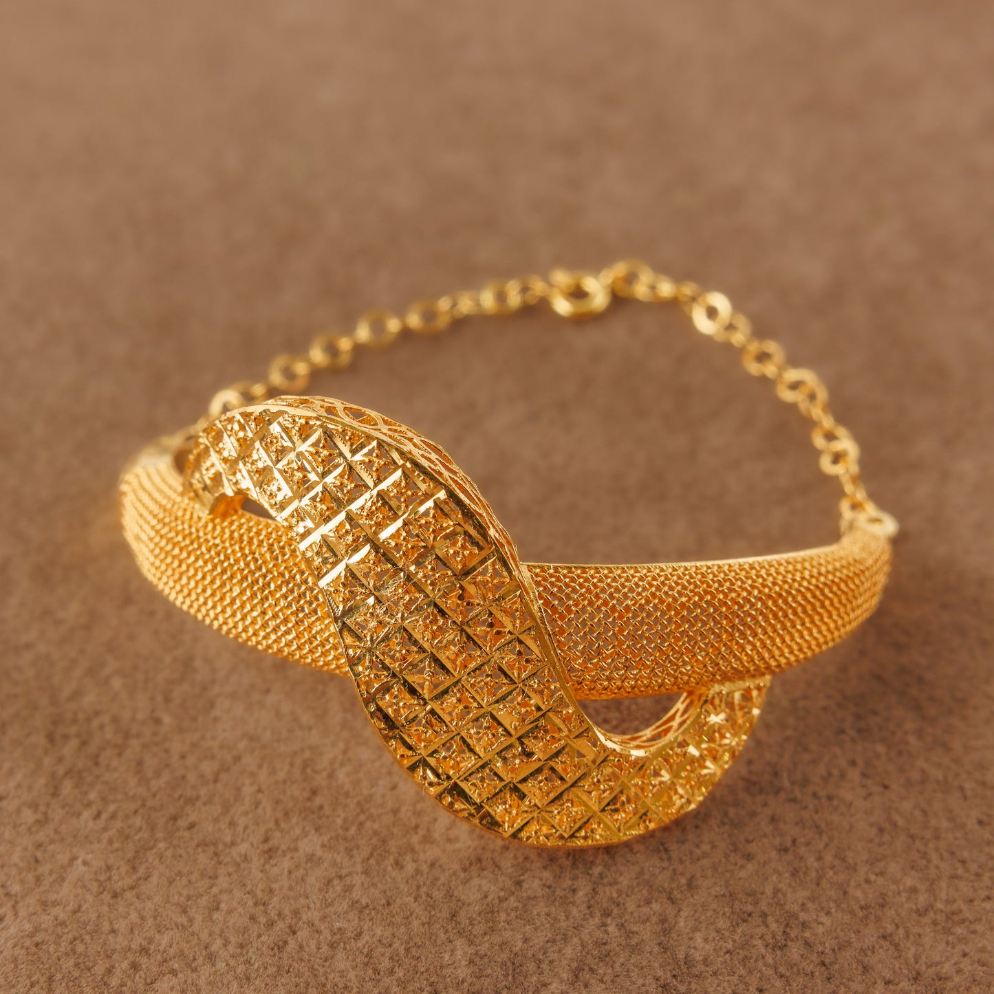 RP Cuff Bracelet (D35) - Silver 925 Gold Plated