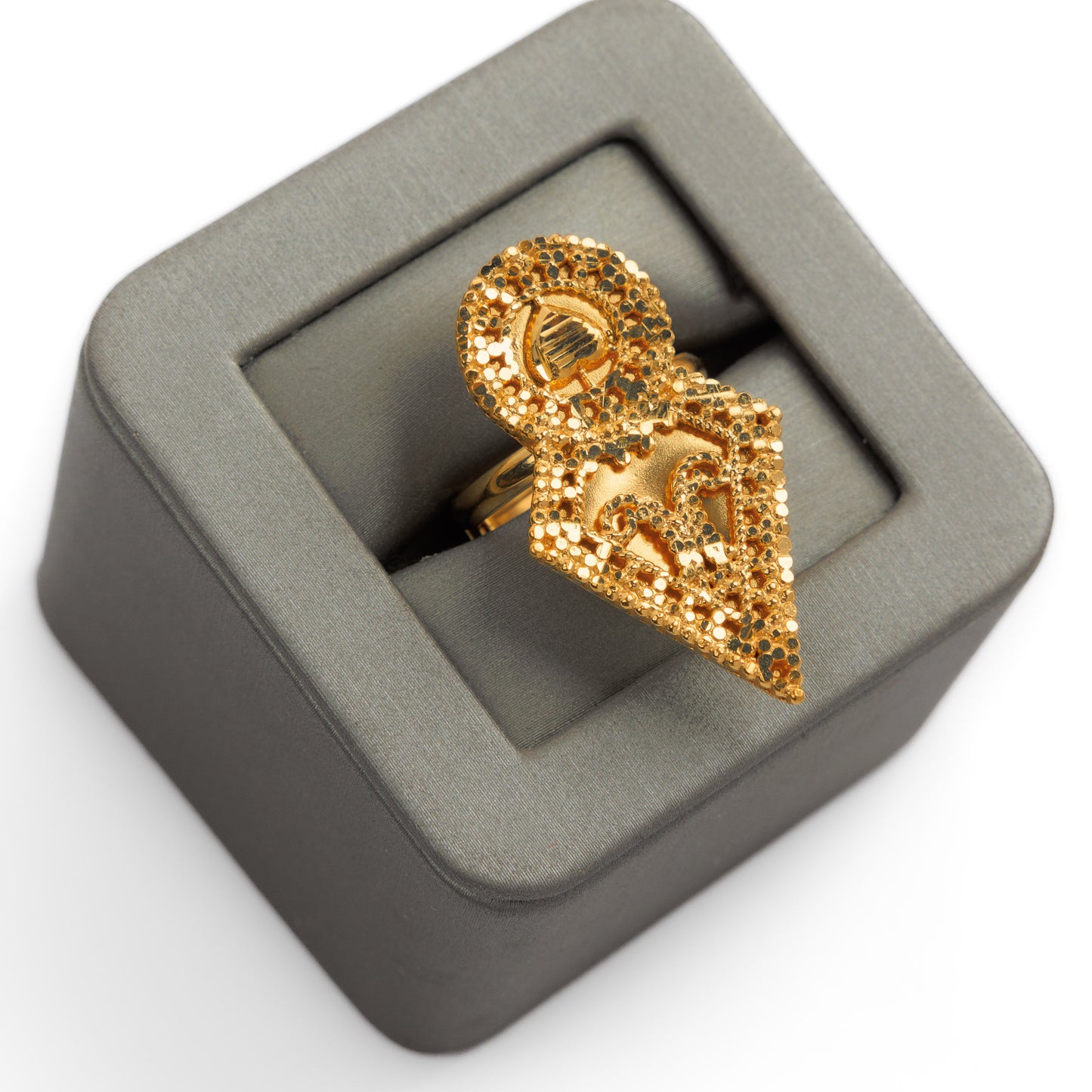 خاتم RP شواهد (D4) - فضة 925 ومطلي بالذهب