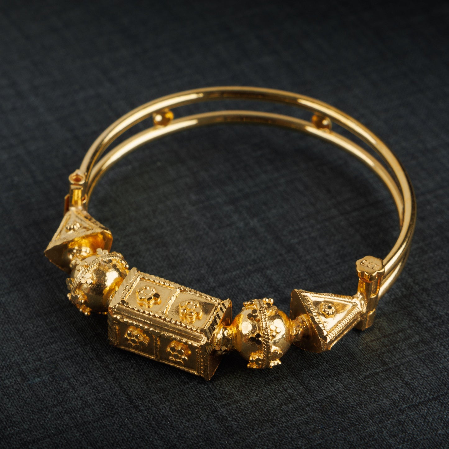 كارا يدوية الصنع (D3) - فضة ٩٢٥ ومطلية بالذهب