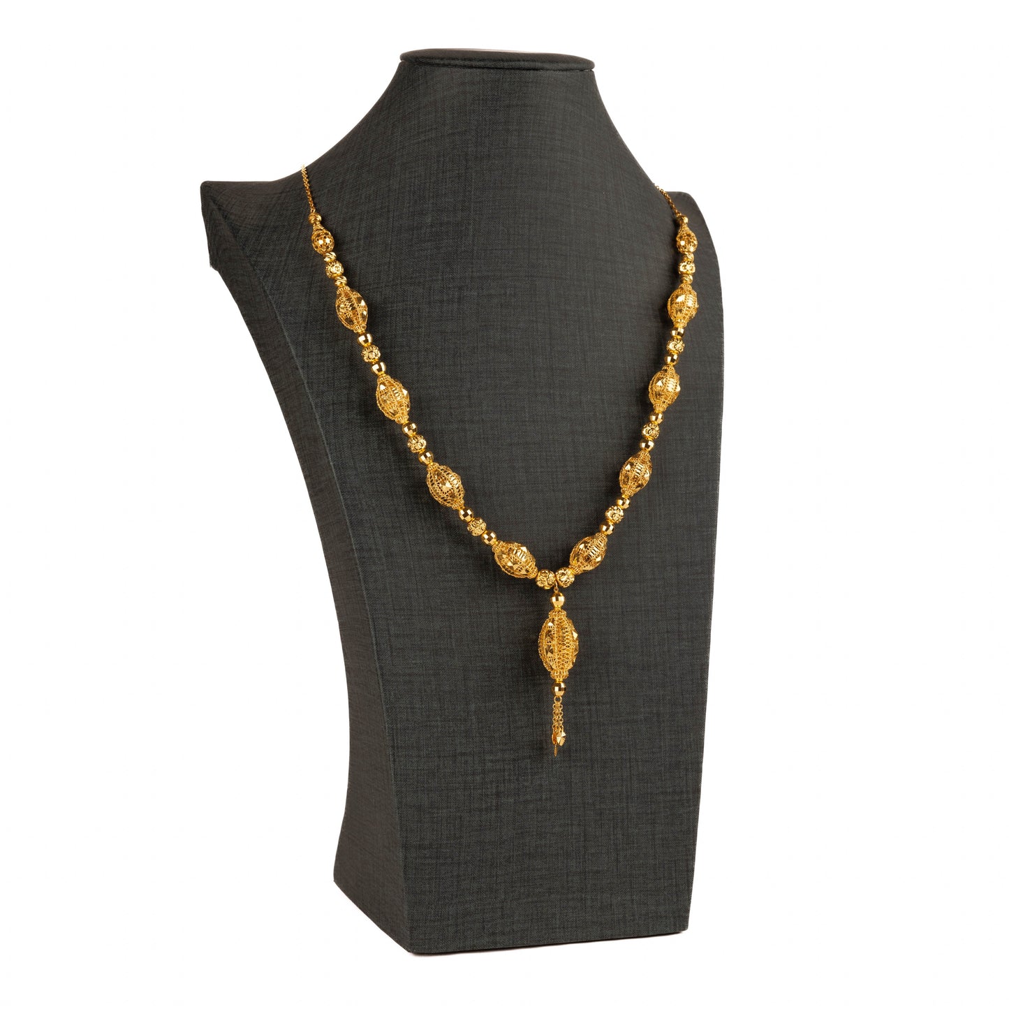 سبحة خرز (D24) - فضة 925 ومطلية بالذهب