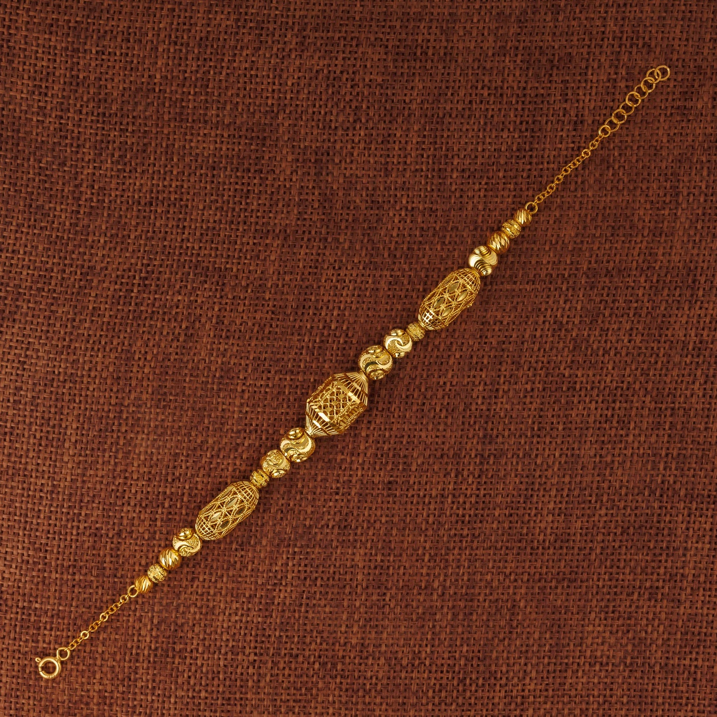 RP Beads & Ball Bracelet (D45) - Silver 925 & Gold Plated