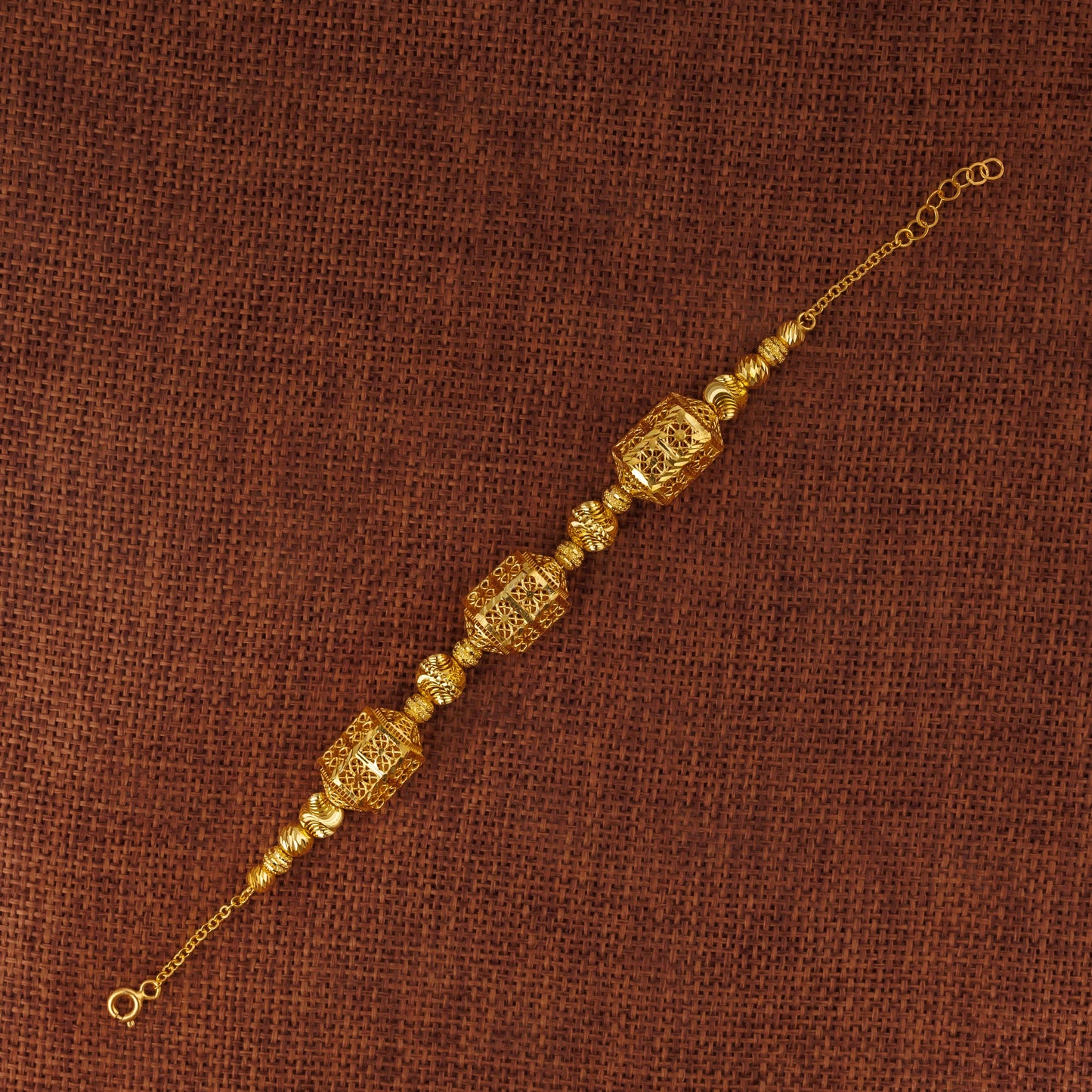سوار خرز وكرات RP (D41) - فضة 925 ومطلي بالذهب