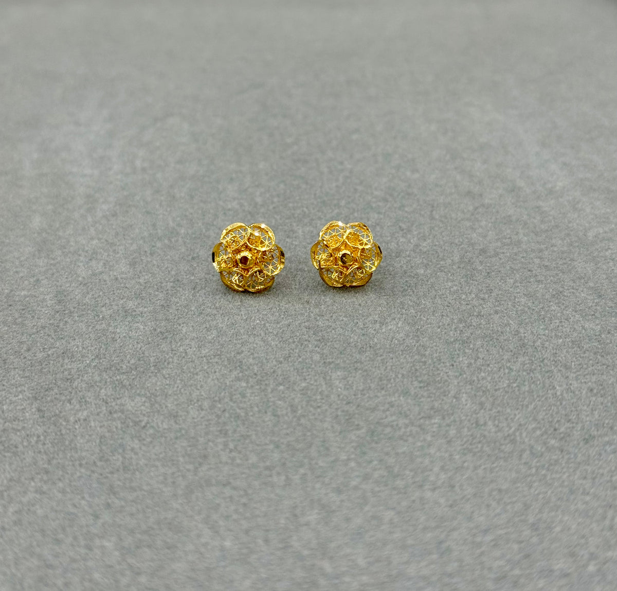 Flower Tops (AD1) - 925 Silver & 24K Gold Plated