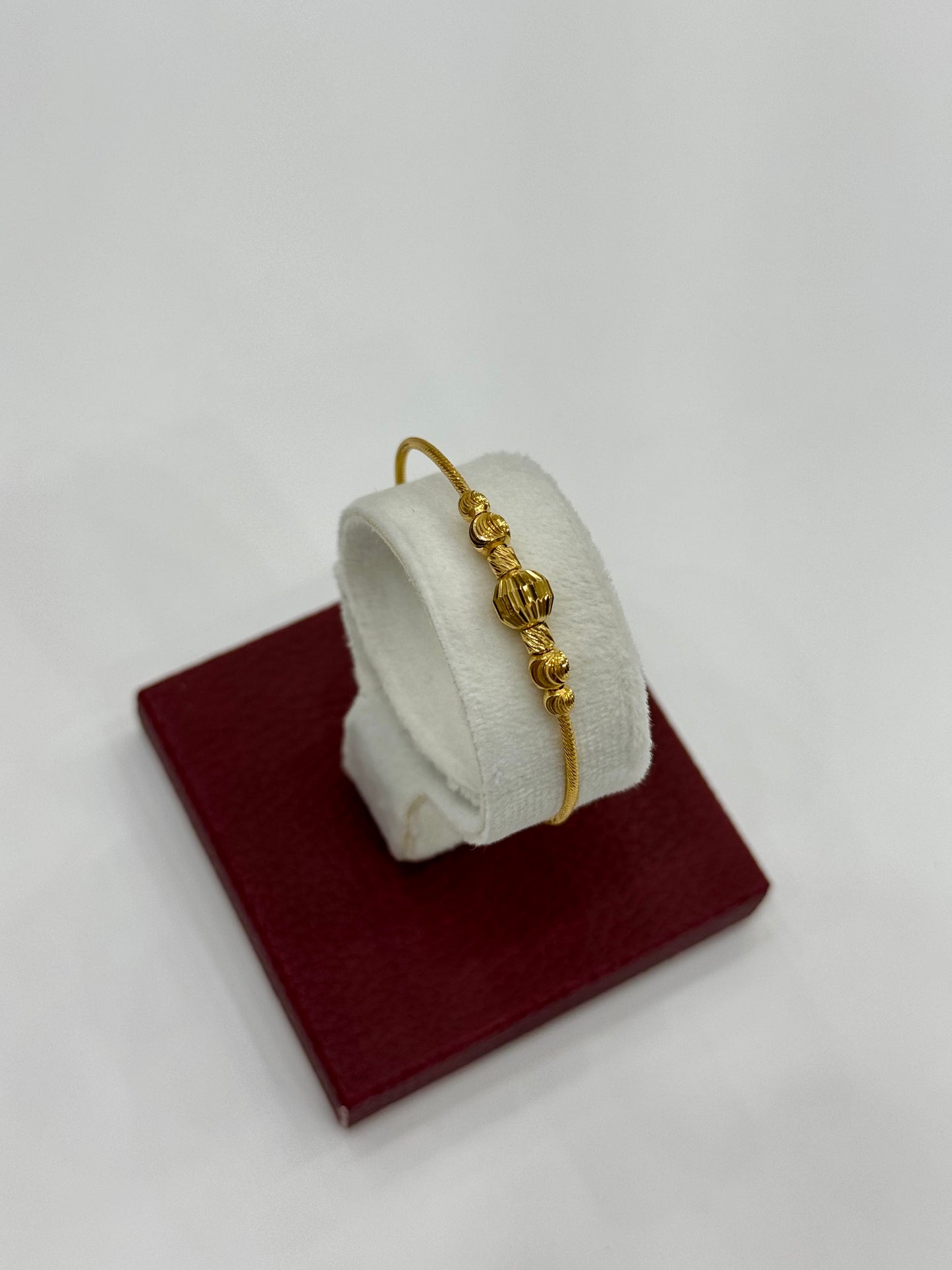 Flexible Child's Bangle (AD1) - 925 Silver & 24K Gold Plated