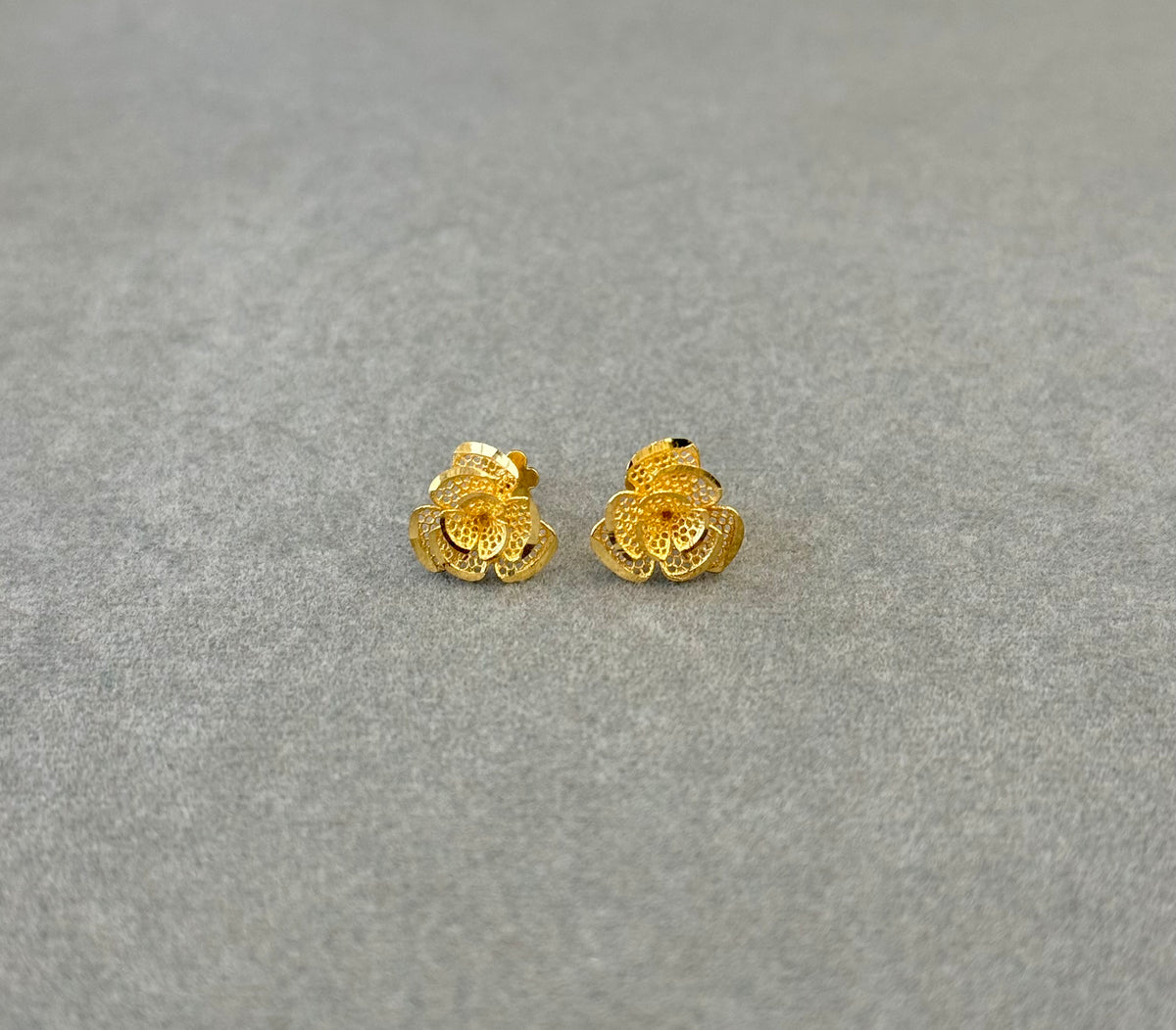 Flower Tops (AD15) - 925 Silver & 24K Gold Plated