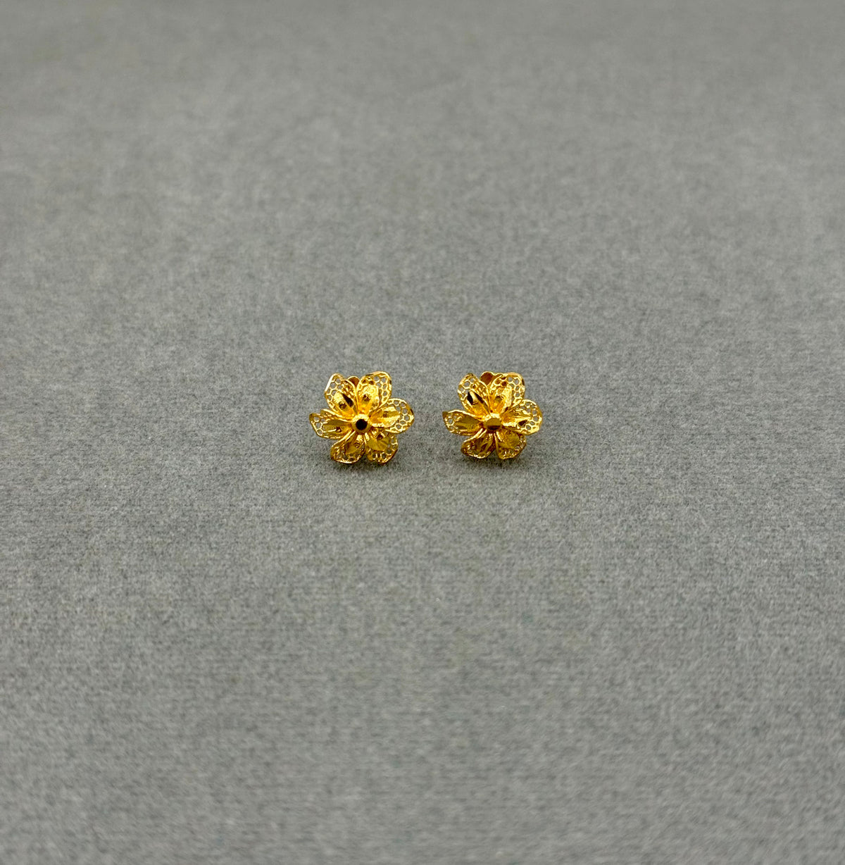 Flower Tops (AD2) - 925 Silver & 24K Gold Plated