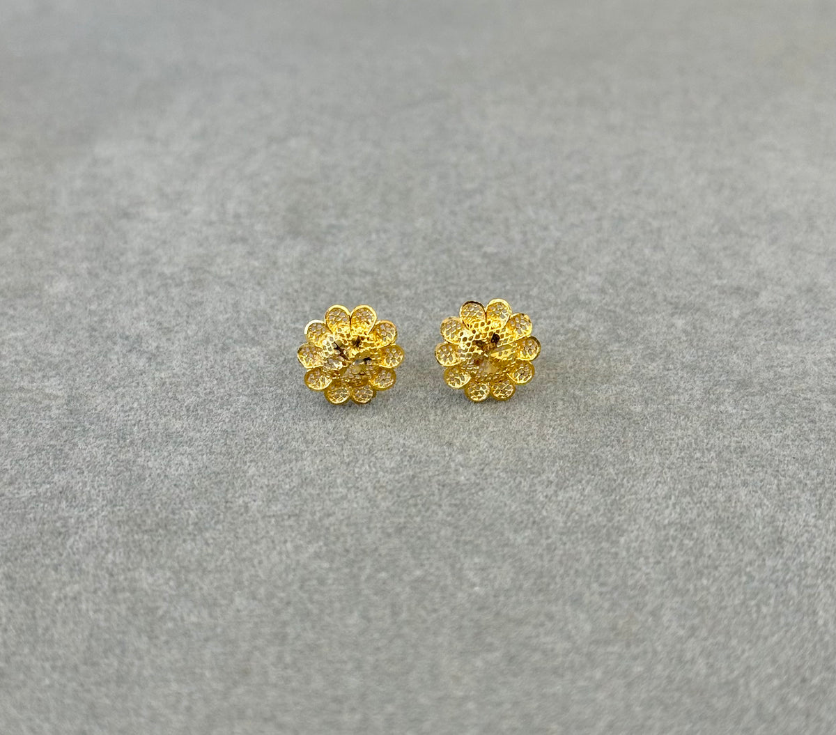 Flower Tops (AD17) - 925 Silver & 24K Gold Plated