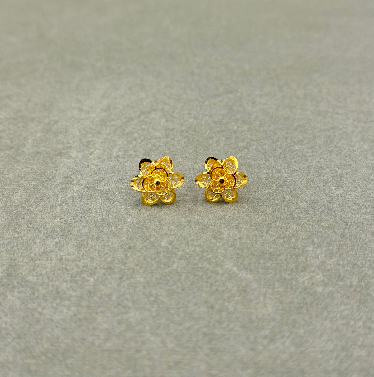 Flower Tops (AD5) - 925 Silver & 24K Gold Plated
