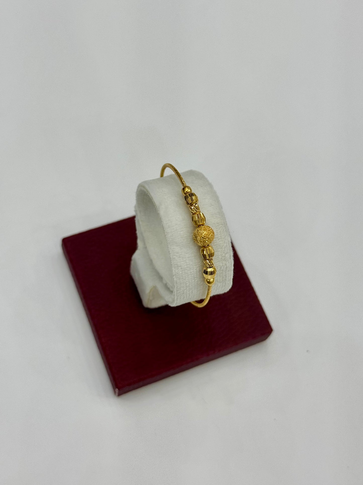 Flexible Child's Bangle (AD13) - 925 Silver & 24K Gold Plated