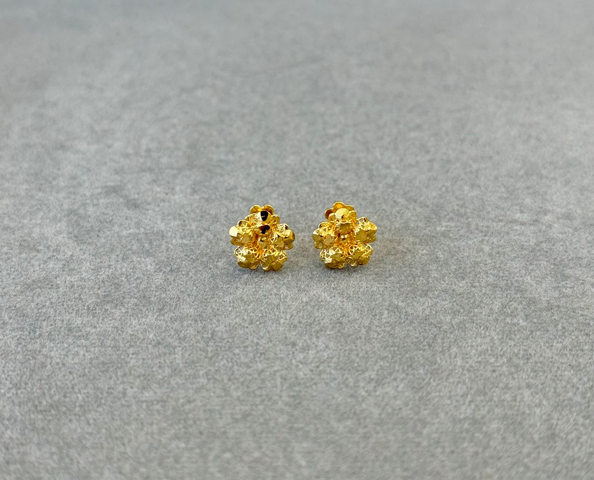 Flower Tops (AD24) - 925 Silver & 24K Gold Plated