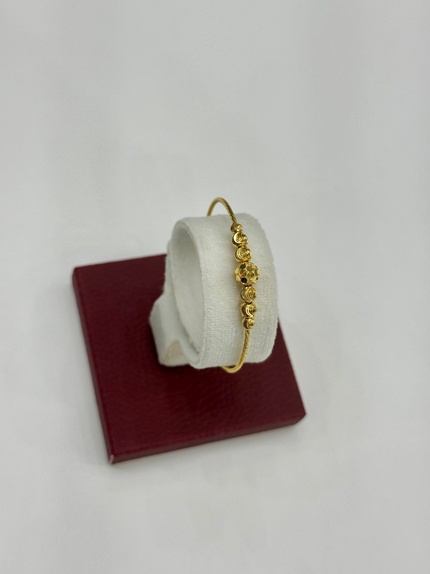 Flexible Child's Bangle (AD8) - 925 Silver & 24K Gold Plated