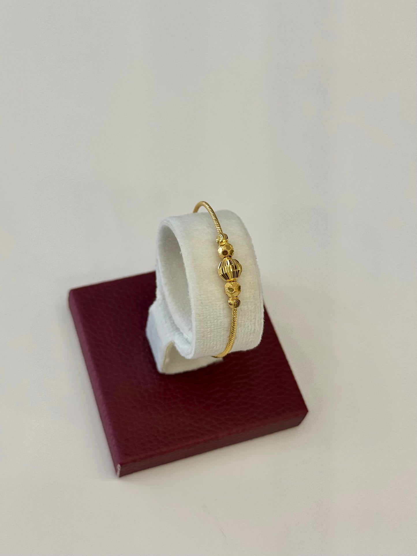 Flexible Child's Bangle (AD29) - 925 Silver & 24K Gold Plated