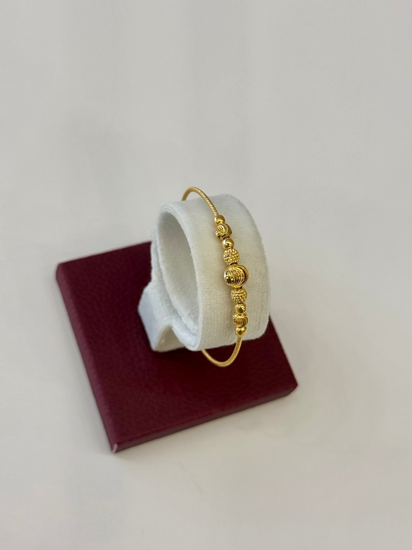 Flexible Child's Bangle (AD35) - 925 Silver & 24K Gold Plated