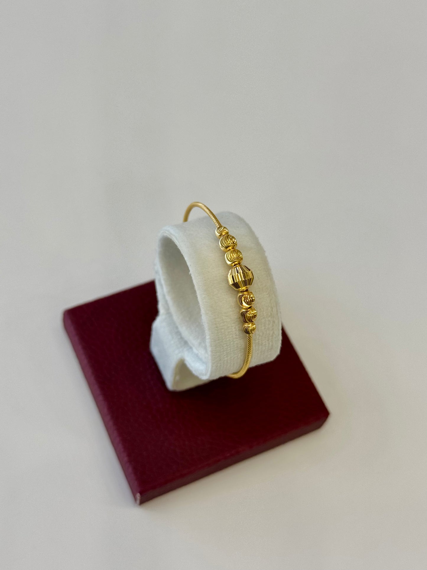 Flexible Child's Bangle (AD45) - 925 Silver & 24K Gold Plated