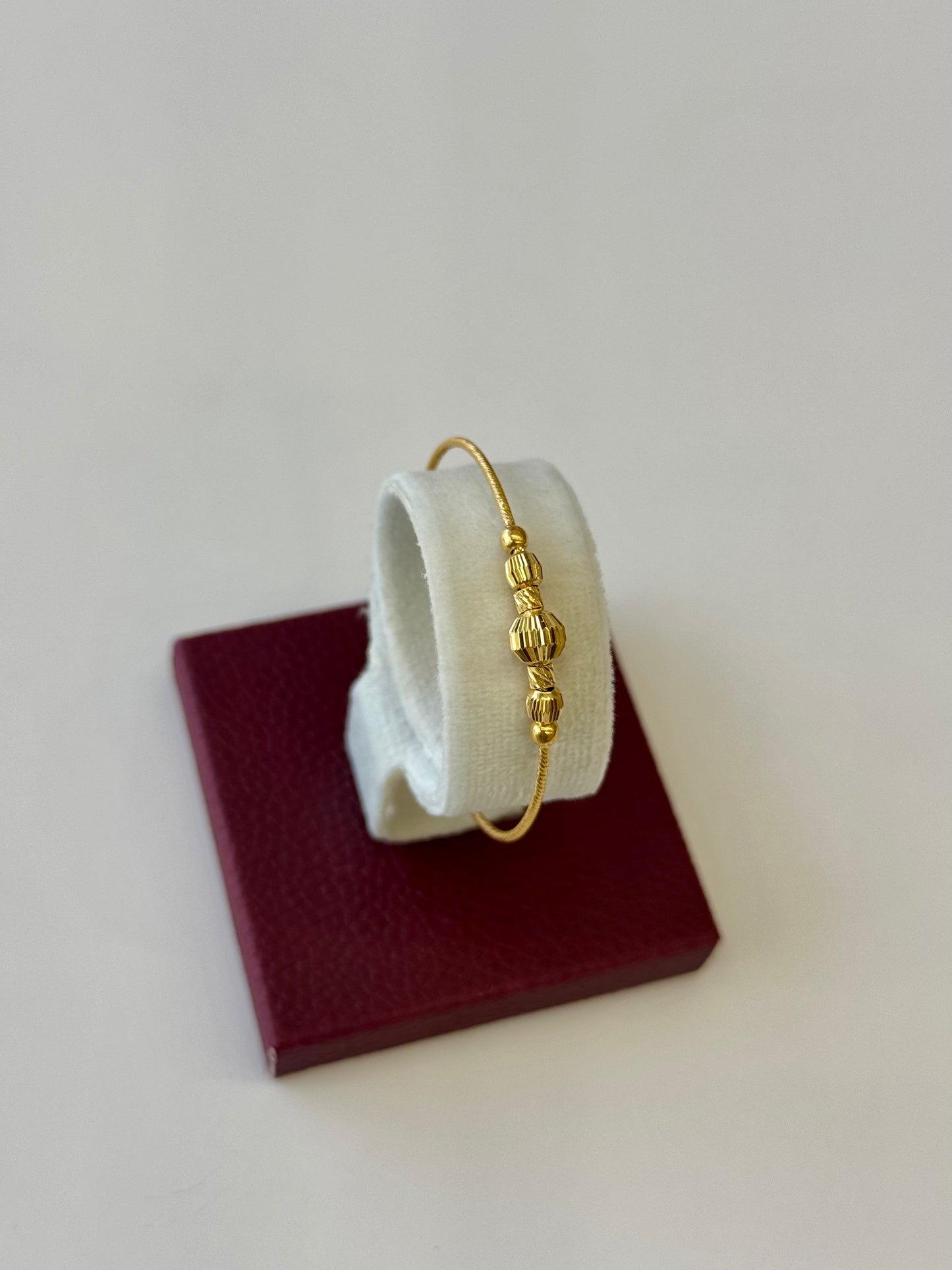 Flexible Child's Bangle (AD59) - 925 Silver & 24K Gold Plated