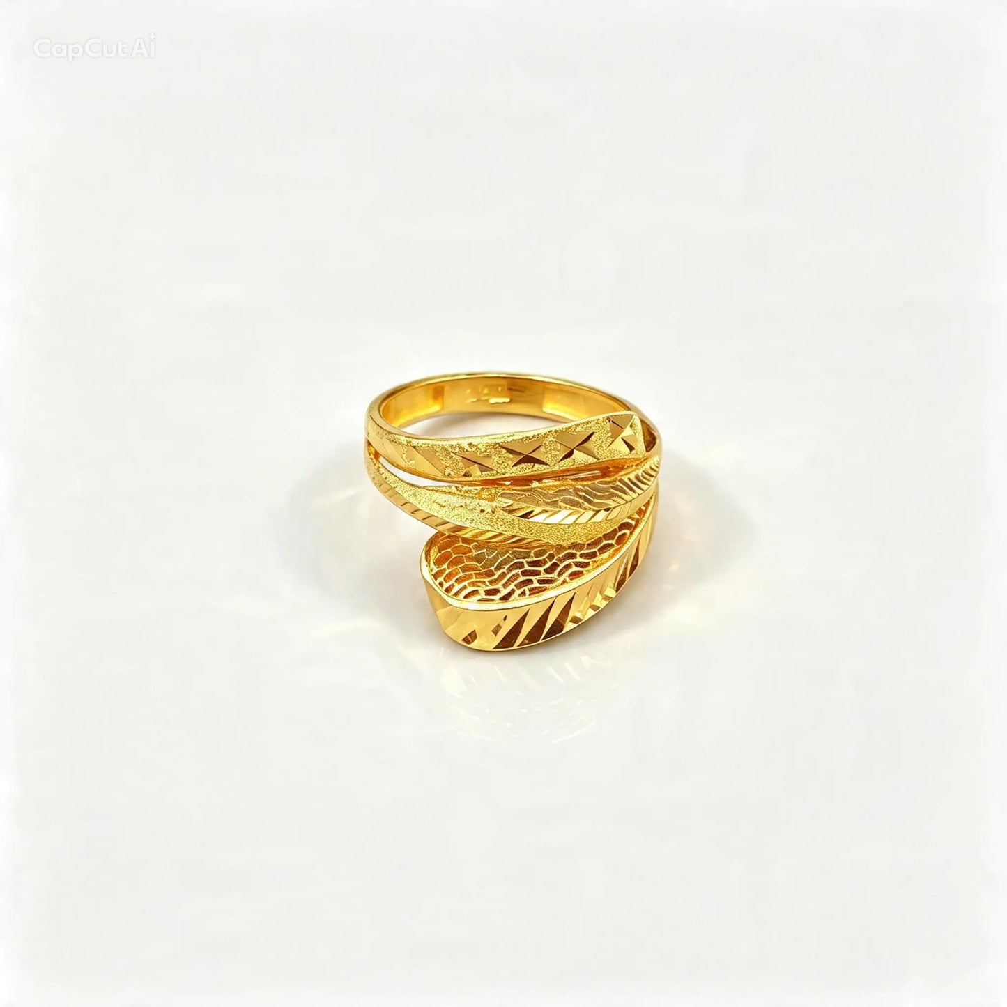 3D RP Rings (AD74) - Silver 925 & Gold Plated