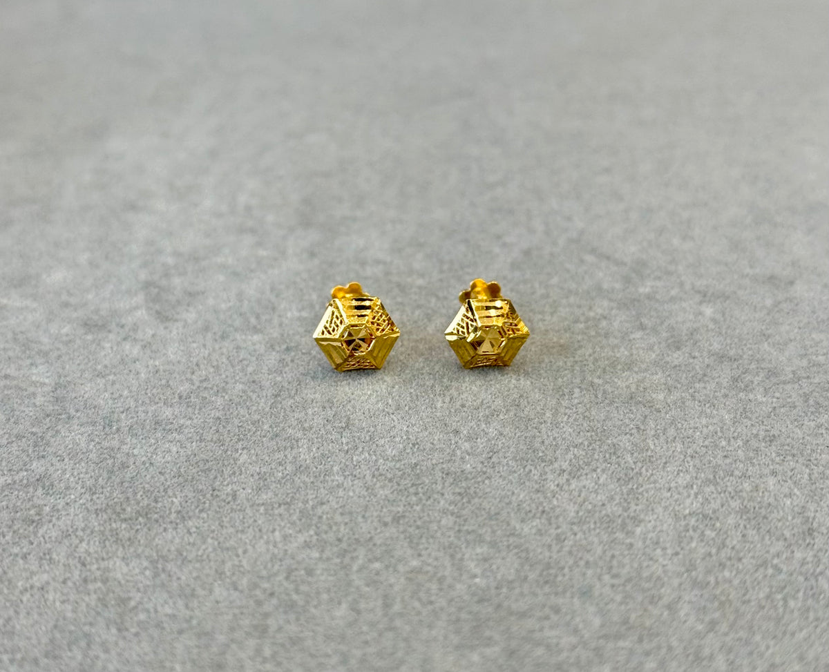 Flower Tops (AD19) - 925 Silver & 24K Gold Plated