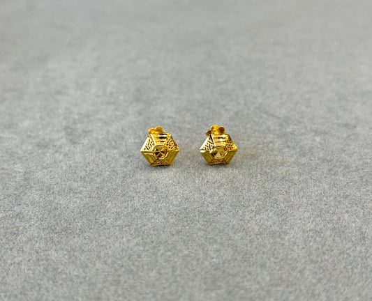 Flower Tops (AD19) - 925 Silver & 24K Gold Plated