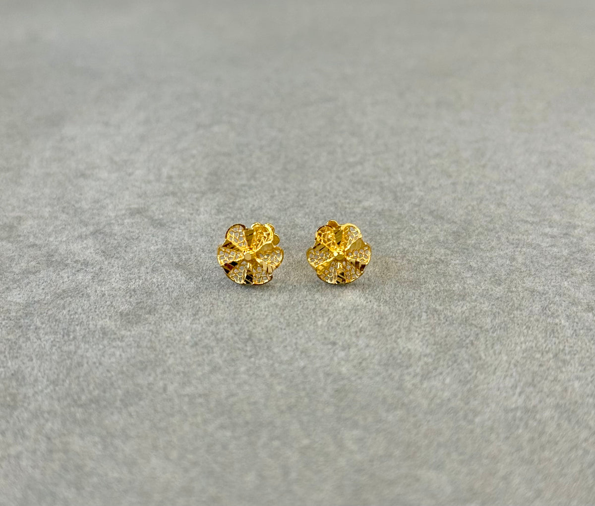 Flower Tops (AD29) - 925 Silver & 24K Gold Plated