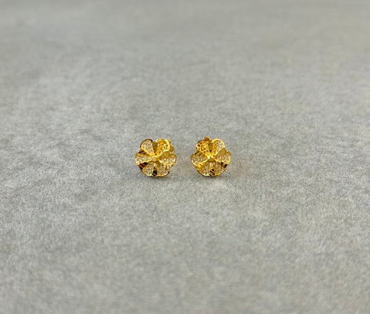 Flower Tops (AD29) - 925 Silver & 24K Gold Plated