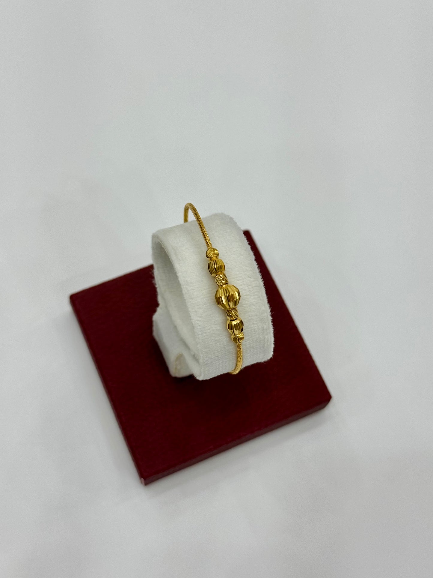 Flexible Child's Bangle (AD2) - 925 Silver & 24K Gold Plated