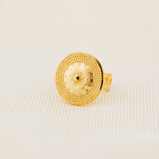 Traditional Ring (146) - Silver 925 & Gold Plated