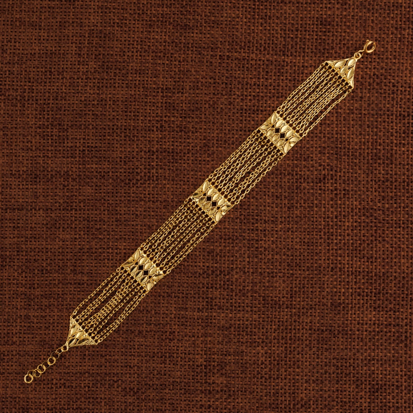 Linked Squares Bracelet (D1) - Silver 925 & Gold Plated