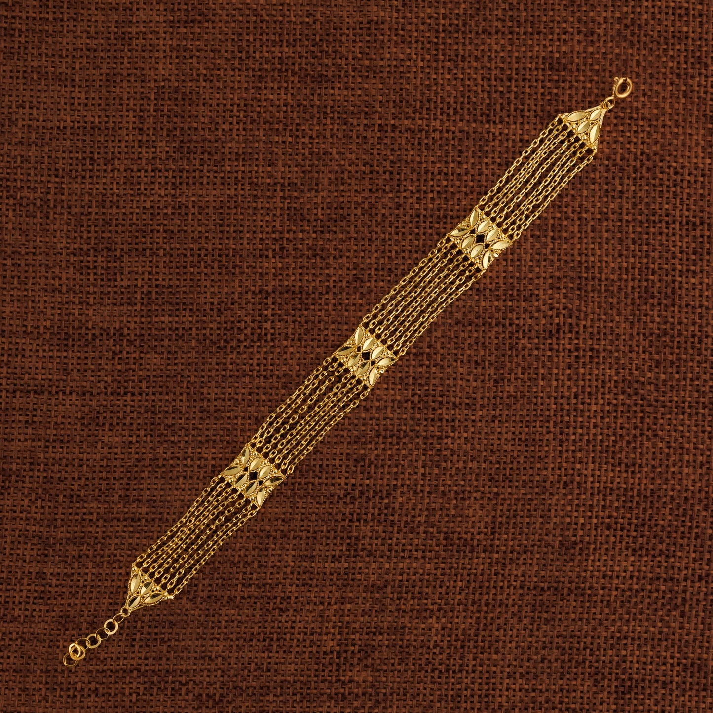 Linked Squares Bracelet (D1) - Silver 925 & Gold Plated