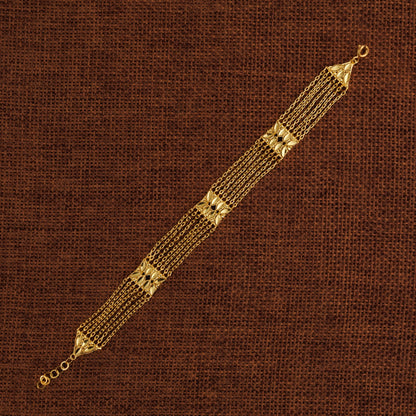 Linked Squares Bracelet (D1) - Silver 925 & Gold Plated