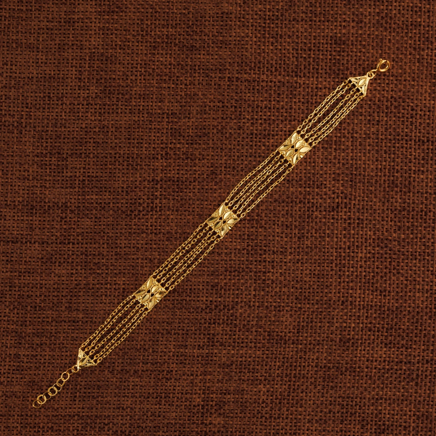 Linked Squares Bracelet (D1) - Silver 925 & Gold Plated