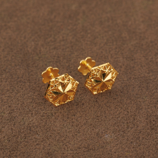 Hexa Shape Tops (D2) - Silver 925 & Gold Plated