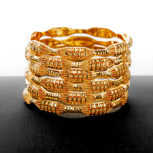Adult's Bangles (D24-K) - Silver 925 & Gold Plated