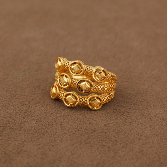 3D RP Rings (D145) - Silver 925 & Gold Plated