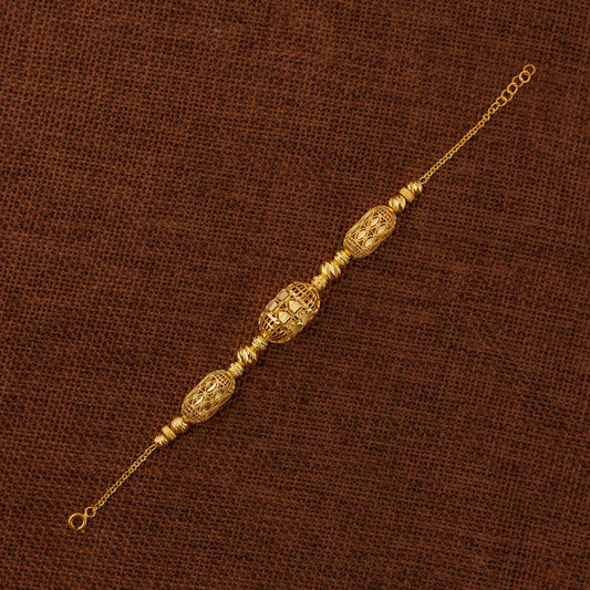 RP Beads & Ball Bracelet (D56) - Silver 925 & Gold Plated