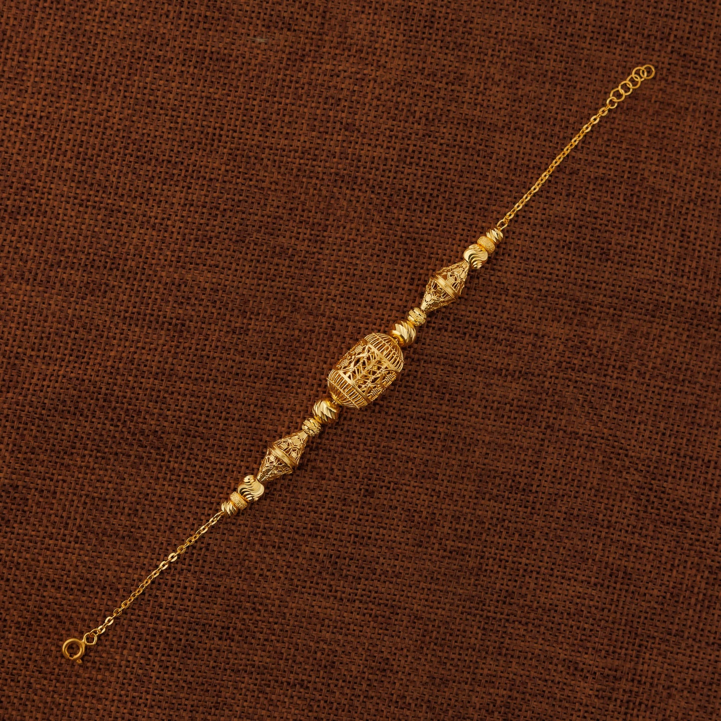 RP Beads & Ball Bracelet (D69) - Silver 925 & Gold Plated