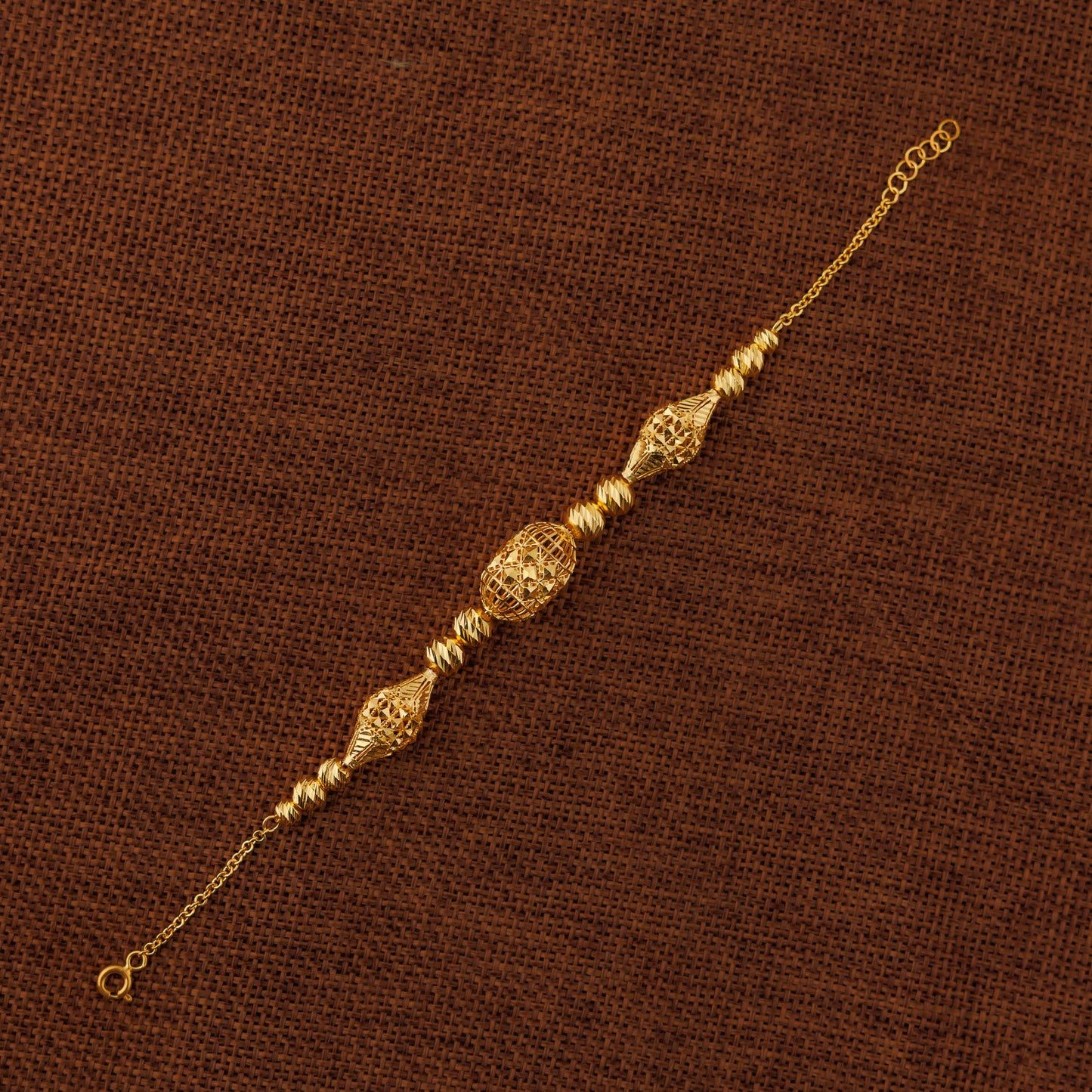 RP Beads & Ball Bracelet (D68) - Silver 925 & Gold Plated