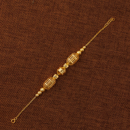 RP Beads & Ball Bracelet (D63) - Silver 925 & Gold Plated